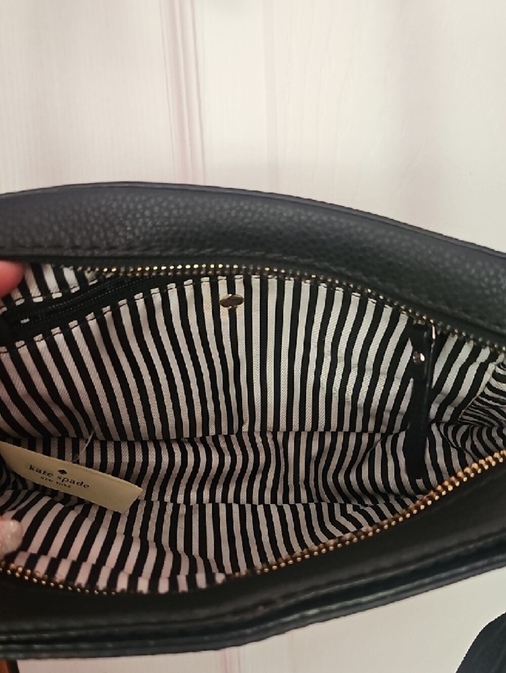 kate spade Black Leather Tassel Crossbody Bag - Picture 10 of 12
